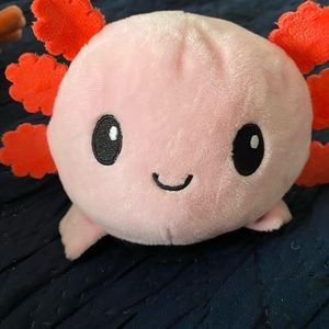 Teeturtle reversible plushies axolodil version flips happy or mad, emotion plush